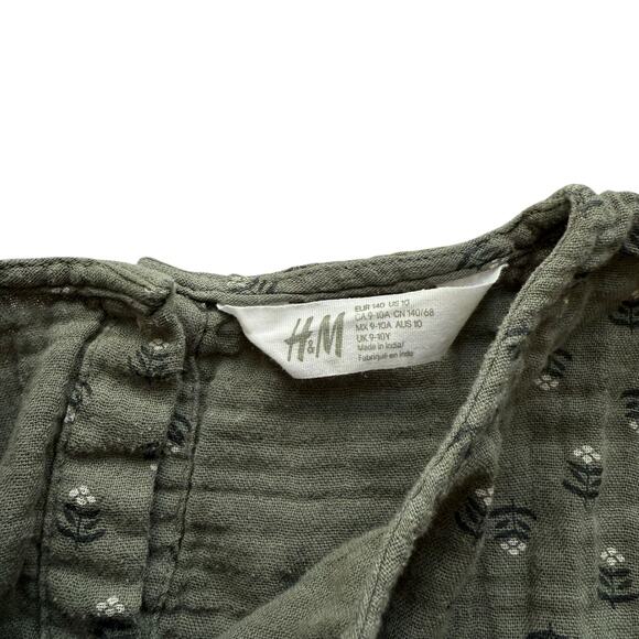 H&M Floral Cotton Muslin Dress Size 10 - Picture 5 of 5